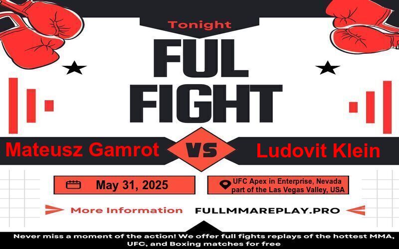 Mateusz Gamrot vs Ludovit Klein
